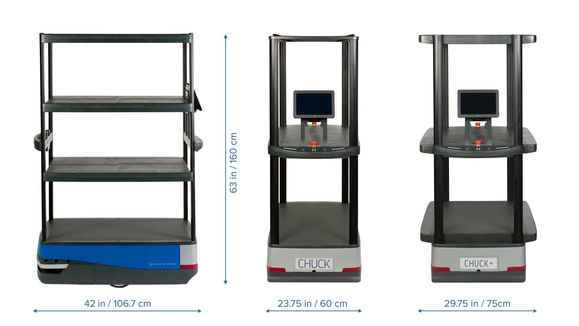 River Systems Cobot – “Chuck” available in different configurations