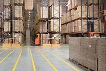 Example of wide aisle APR with a Reach Truck